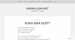 Desktop Screenshot of minimalismi.net